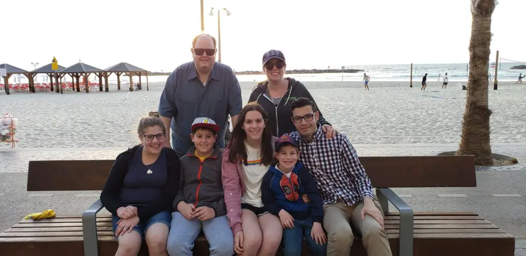 The Shron family in Tel Aviv, April 2019